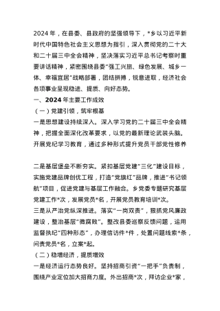 乡镇2024年工作总结和2025年工作计划.docx