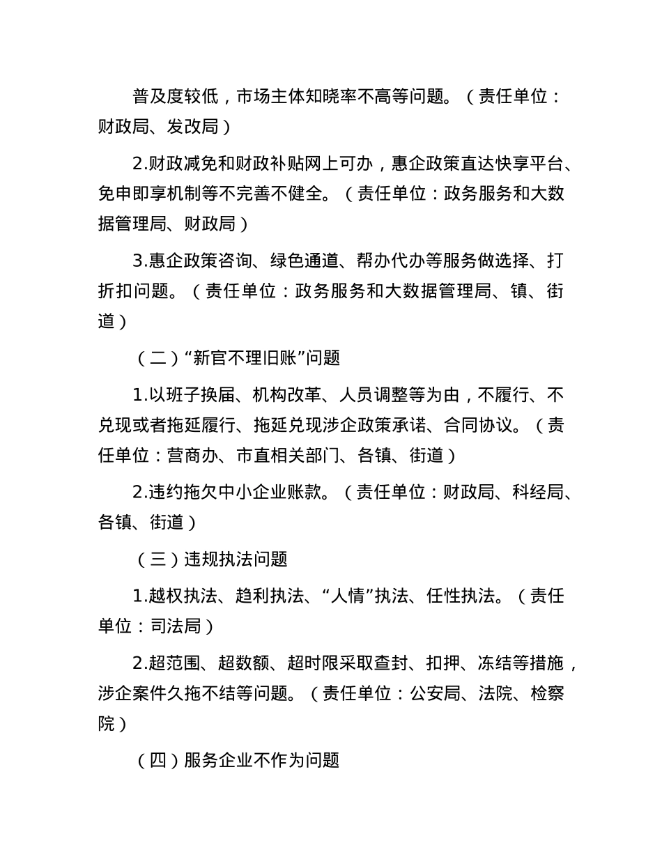 市优化营商环境不担当不作为突出问题专项整治行动方案.docx_第2页