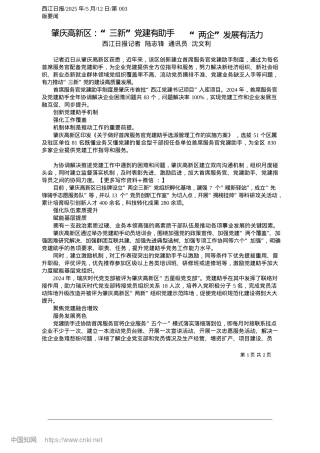 2025.05肇庆高新区：“三新”X建有助手__“两企”发展有活力_西江日报记者__陆志锋__通讯员__沈文利.docx