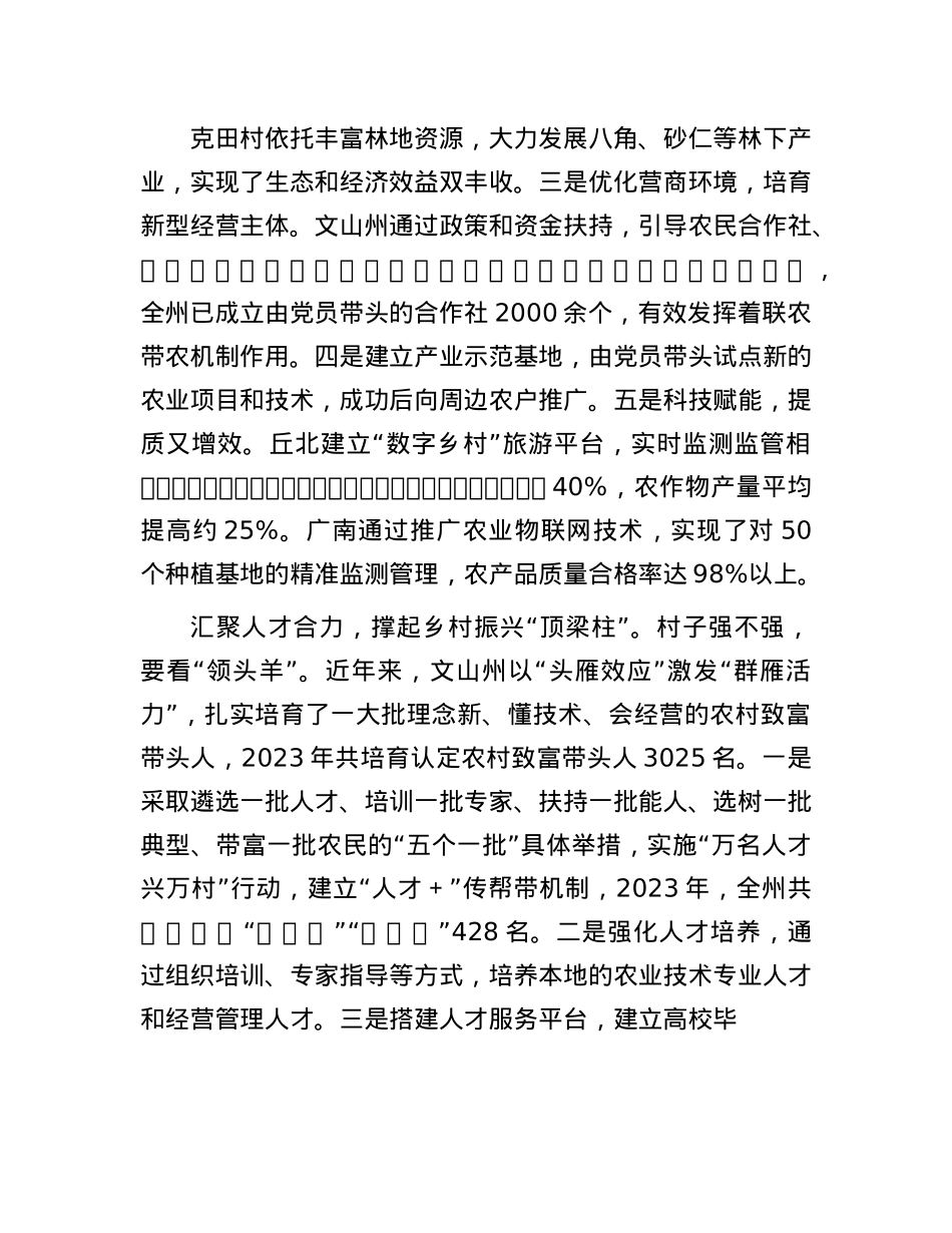 云南省文山壮族苗族自治州:X建引领绘就文山州乡村振兴新画卷.docx_第3页
