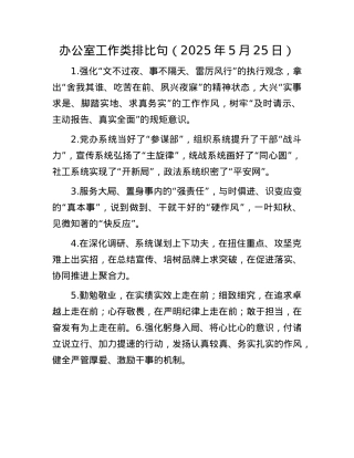 办公室工作类排比句（2025年5月25日）.docx