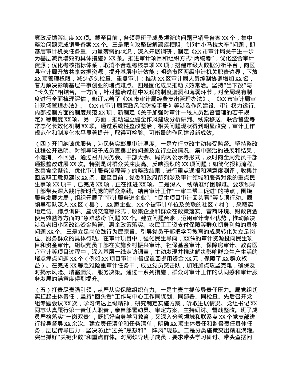 市审计局深入贯彻中央BXGD精神学习教育“回头看”情况报告 (2).docx_第3页
