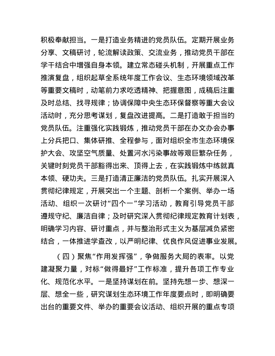 市生态环境局办公室X支部X建工作情况汇报.docx_第3页