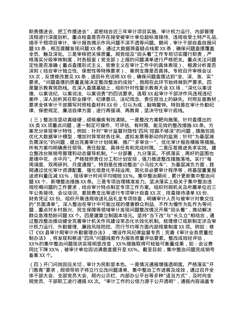 县审计局深入贯彻中央BXGD精神学习教育“回头看”情况报告.docx_第2页
