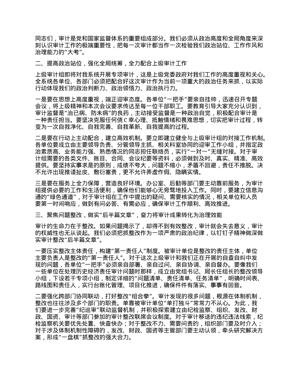 【团队精品】在XX系统审计工作会议上的讲话.docx_第2页